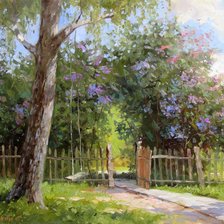 Схема вышивки «Калитка из детства»