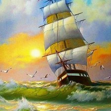 Схема вышивки «паруса»