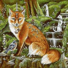 Схема вышивки «лиса»