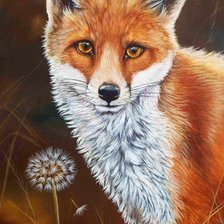 Схема вышивки «лиса»