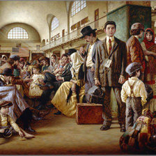 Схема вышивки «esperando al tren»