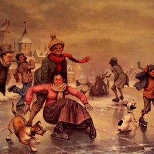 Схема вышивки «patinando en el hielo»