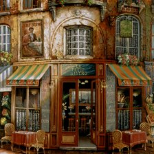 Схема вышивки «cafe»