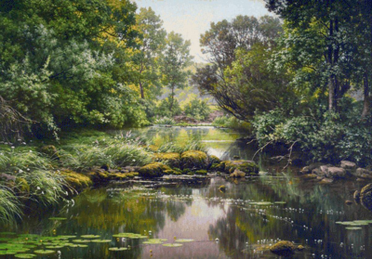 Тишина над водой - пейзаж, река, лес, природа - предпросмотр