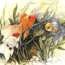 Схема вышивки «рыбки»