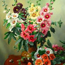 Схема вышивки «Нежные мальвы»