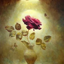 Схема вышивки «роза под лампой»