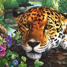 Схема вышивки «леопард»