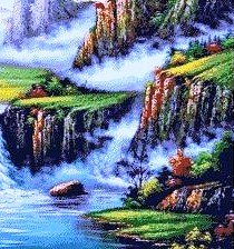 Схема вышивки «Горный пейзаж»