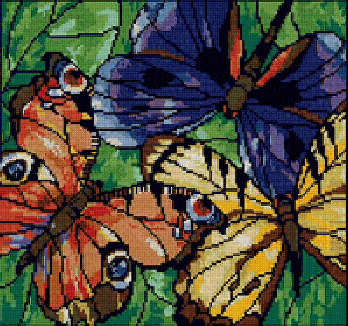 Бабочки - бабочка, цветы, подушка - предпросмотр