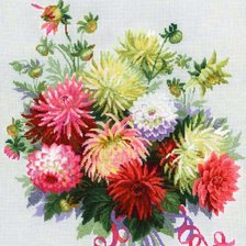 Схема вышивки «Георгины»