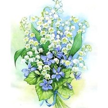 Схема вышивки «ландыши»