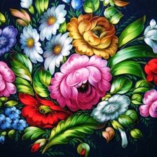 Схема вышивки «Жостовский мотив»