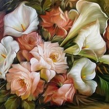 Схема вышивки «Цветы»