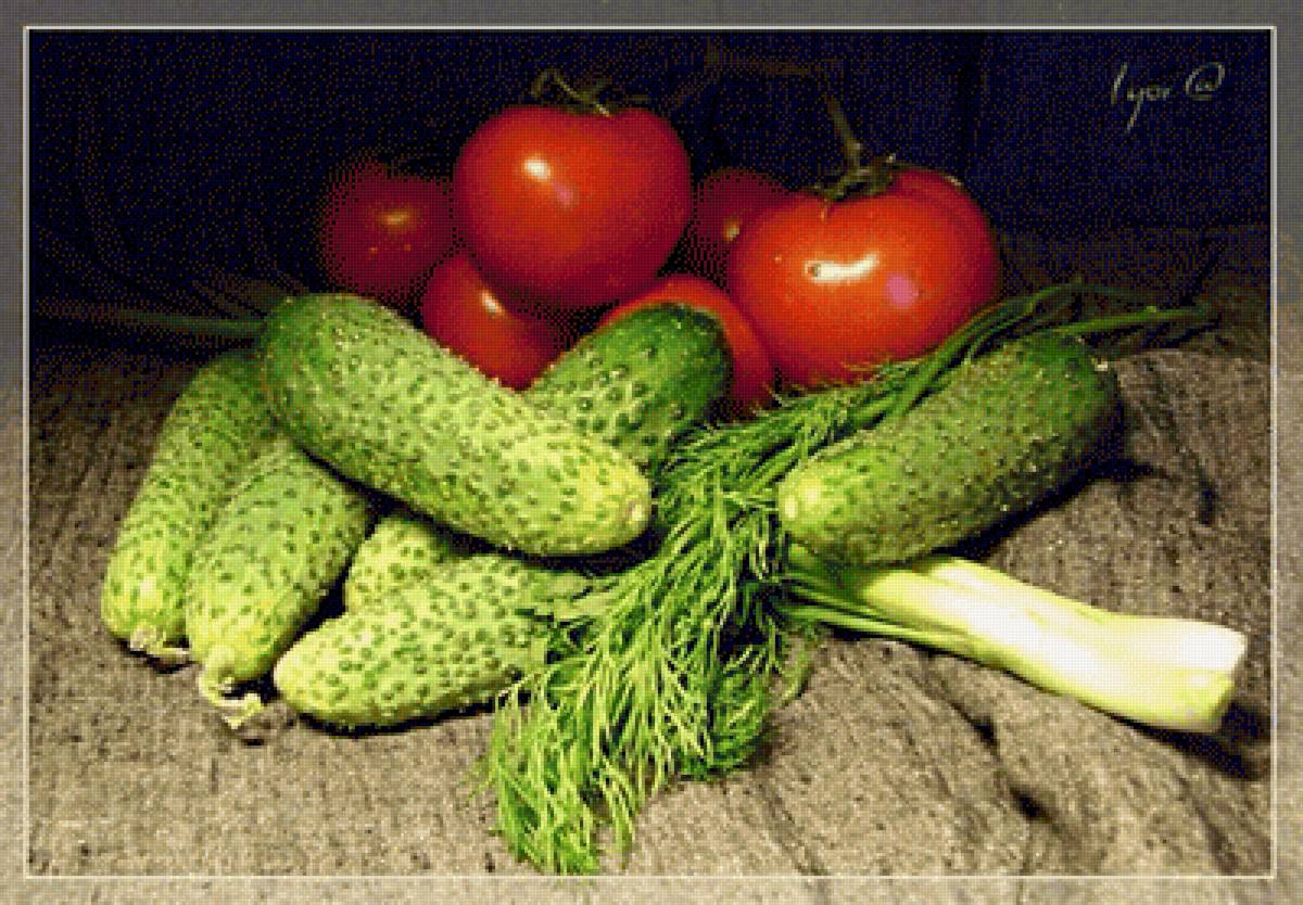 Натюрморт с овощами - овощи, натюрморт - предпросмотр