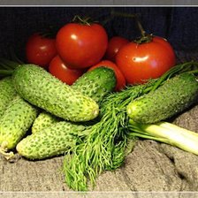 Схема вышивки «Натюрморт с овощами»