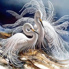 Схема вышивки «Цапли»