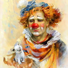 Схема вышивки «payaso con gato»