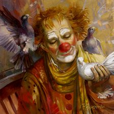 payaso con palomas 2