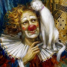 Схема вышивки «payaso con gato»