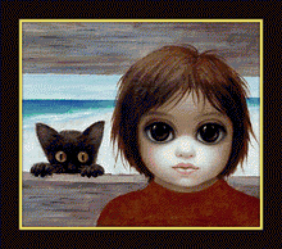 Девочка с большими глазами - маргарет кин - предпросмотр