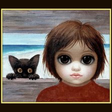 Схема вышивки «Девочка с большими глазами»