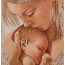 Схема вышивки «Мама и малыш»