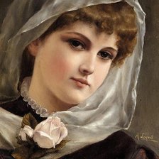 Девушка с розой. Alfred Seifert