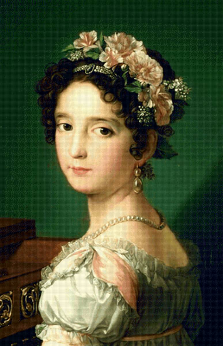 Сакариас Гонсалес Веласкес. Портрет Мануэлы Гонсалес - девушка, портрет, 19 век, живопись - предпросмотр