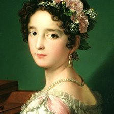 Схема вышивки «Сакариас Гонсалес Веласкес. Портрет Мануэлы Гонсалес»