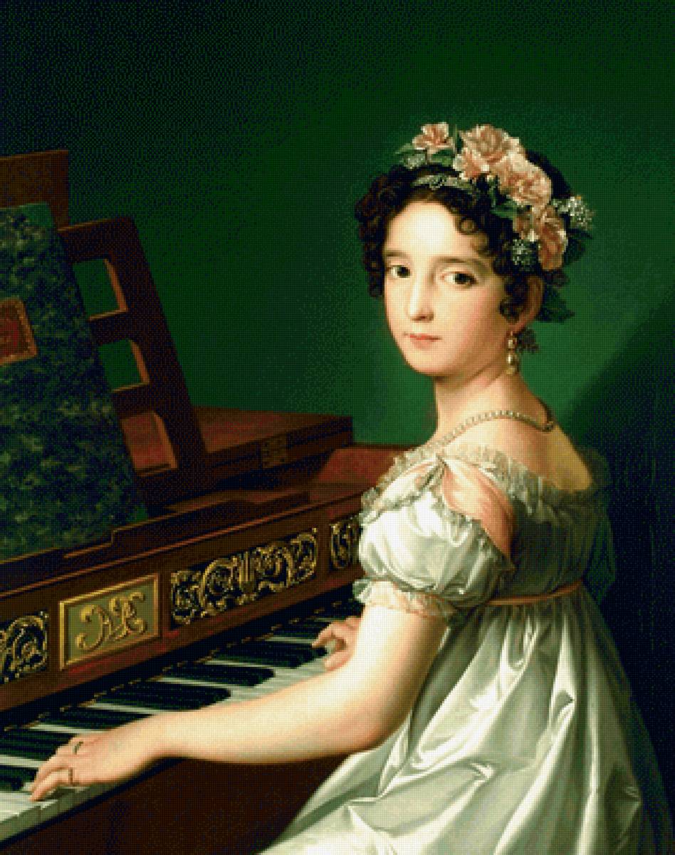 Сакариас Гонсалес Веласкес. Портрет Мануэлы Гонсалес - девушка, 19 век, живопись, портрет - предпросмотр