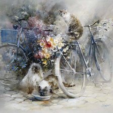 Схема вышивки «gatos»