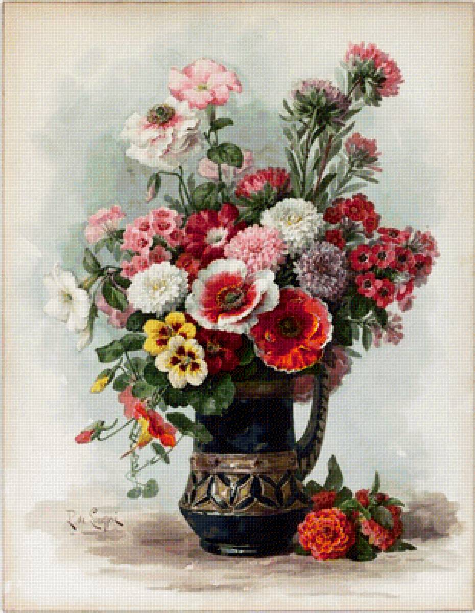 букет - цветы, картина - предпросмотр