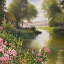 Схема вышивки «пейзаж»