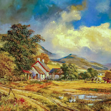 Схема вышивки «Farm Painting.»