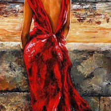 Схема вышивки «Девушка у реки»