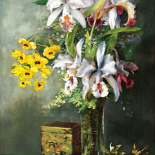 Схема вышивки «орхидеи»