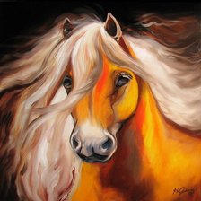 Схема вышивки «очень молодая лошадь»