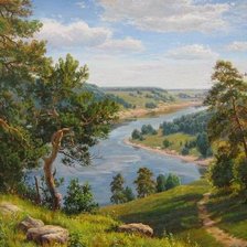 Схема вышивки «пейзаж»