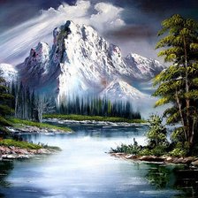 Схема вышивки «Горный пейзаж»