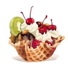 Схема вышивки «МОРОЖЕНОЕ С ФРУКТАМИ»