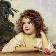 Схема вышивки «Портрет девочки. Boleslaw von Szankowski»