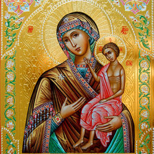 Схема вышивки «Икона Богородицы "Воспитание"»