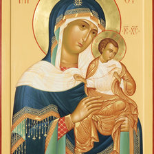 Схема вышивки «Икона Богородицы Голубицкая»