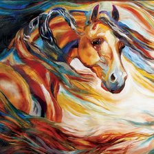 Схема вышивки «Ветреная лошадь»