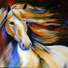 Схема вышивки «Вечерняя лошадь»