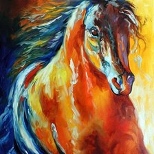 Схема вышивки «Бегущая лошадь»