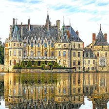 Схема вышивки «Замок на воде»