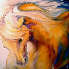 Схема вышивки «Светлая лошадь»