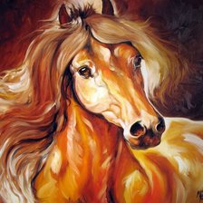 Схема вышивки «Удивленная лошадь»